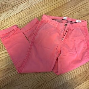 Flamingo Pink Gap Girlfriend Chinos